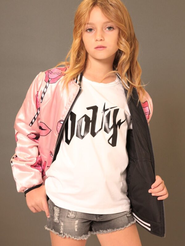 OOVY Kids Girls Pout Bomber Jacket