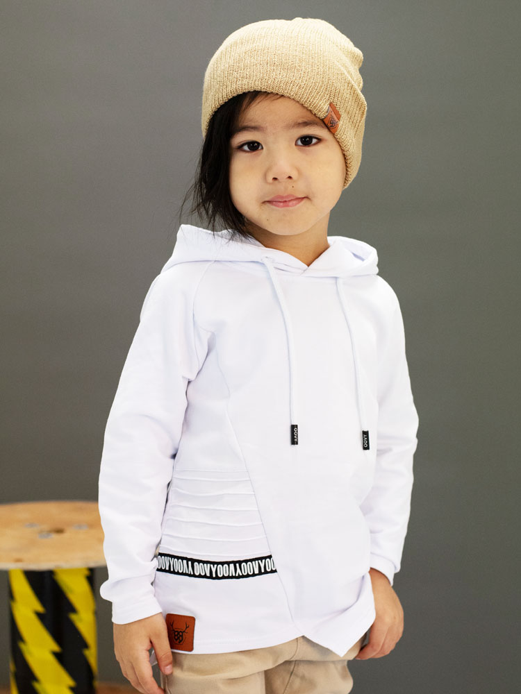 OOVY Kids white hooded top