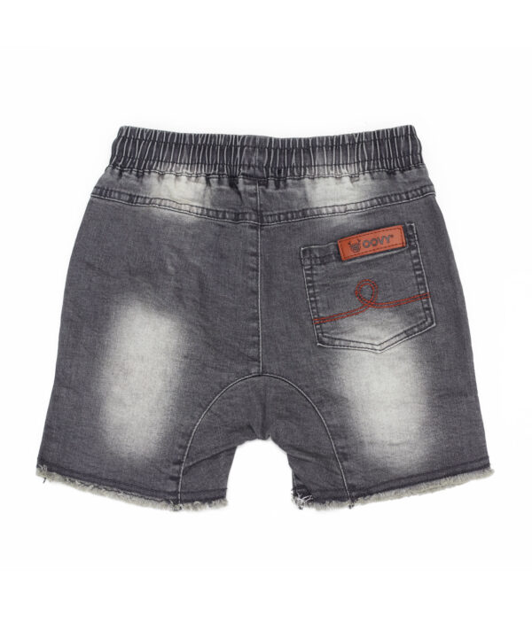 OOVY Kids Grey Stone Wash Denim Shorts