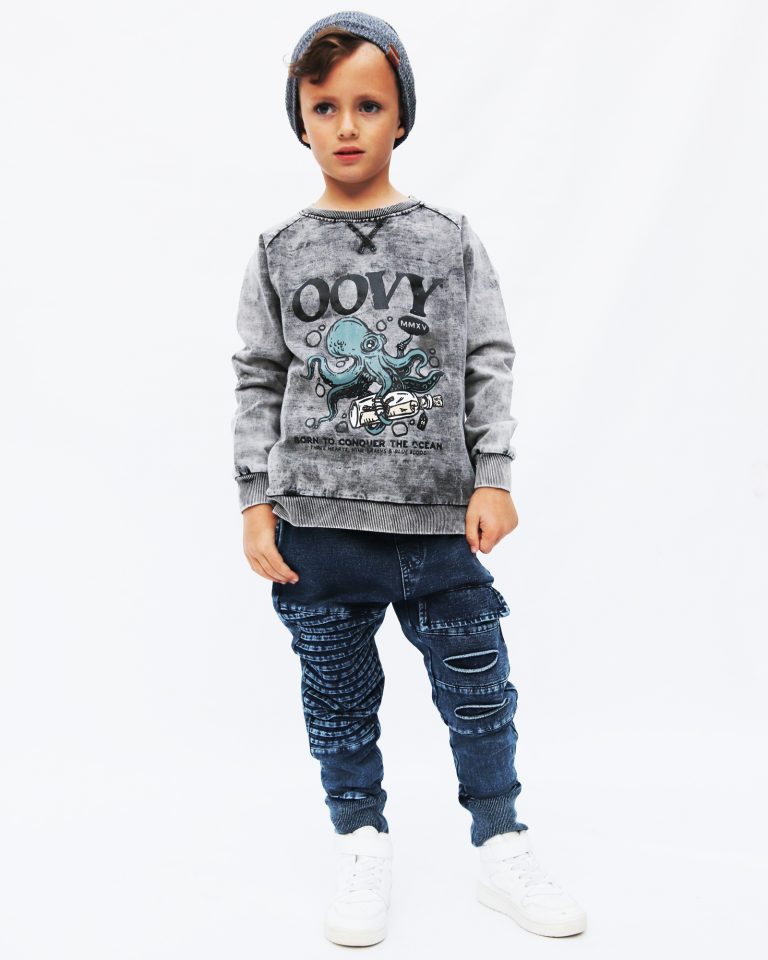 OOVY Kids | Vintage Ocean Distressed Joggers | Kids With Attitude