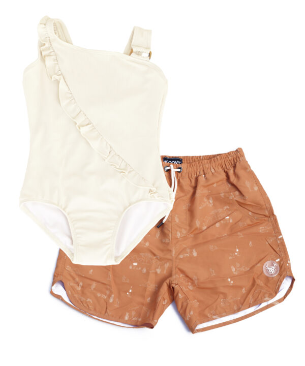 OOVY Father Desert Boardshorts and Coconut Swimsuit Gift set