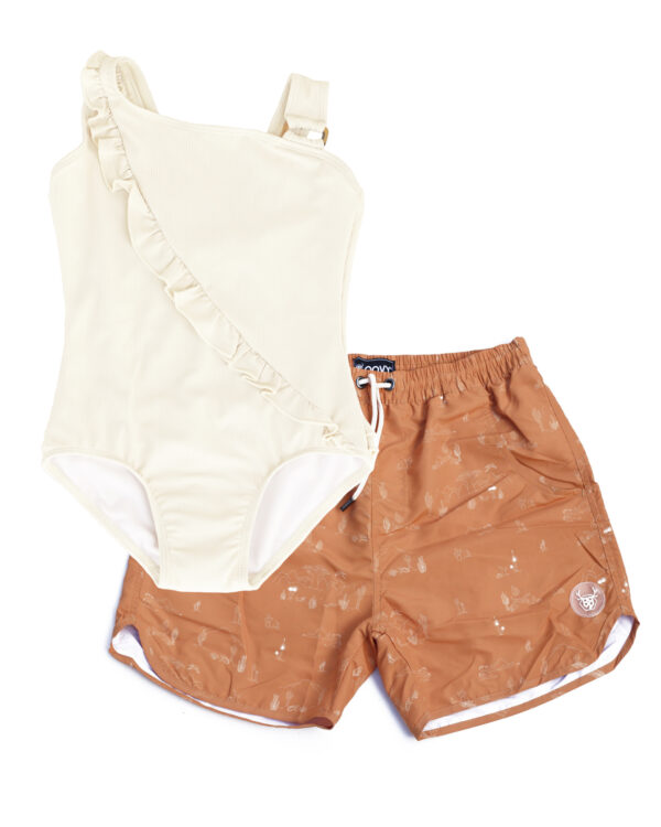 OOVY Father Desert Boardshorts and Coconut Swimsuit Gift set