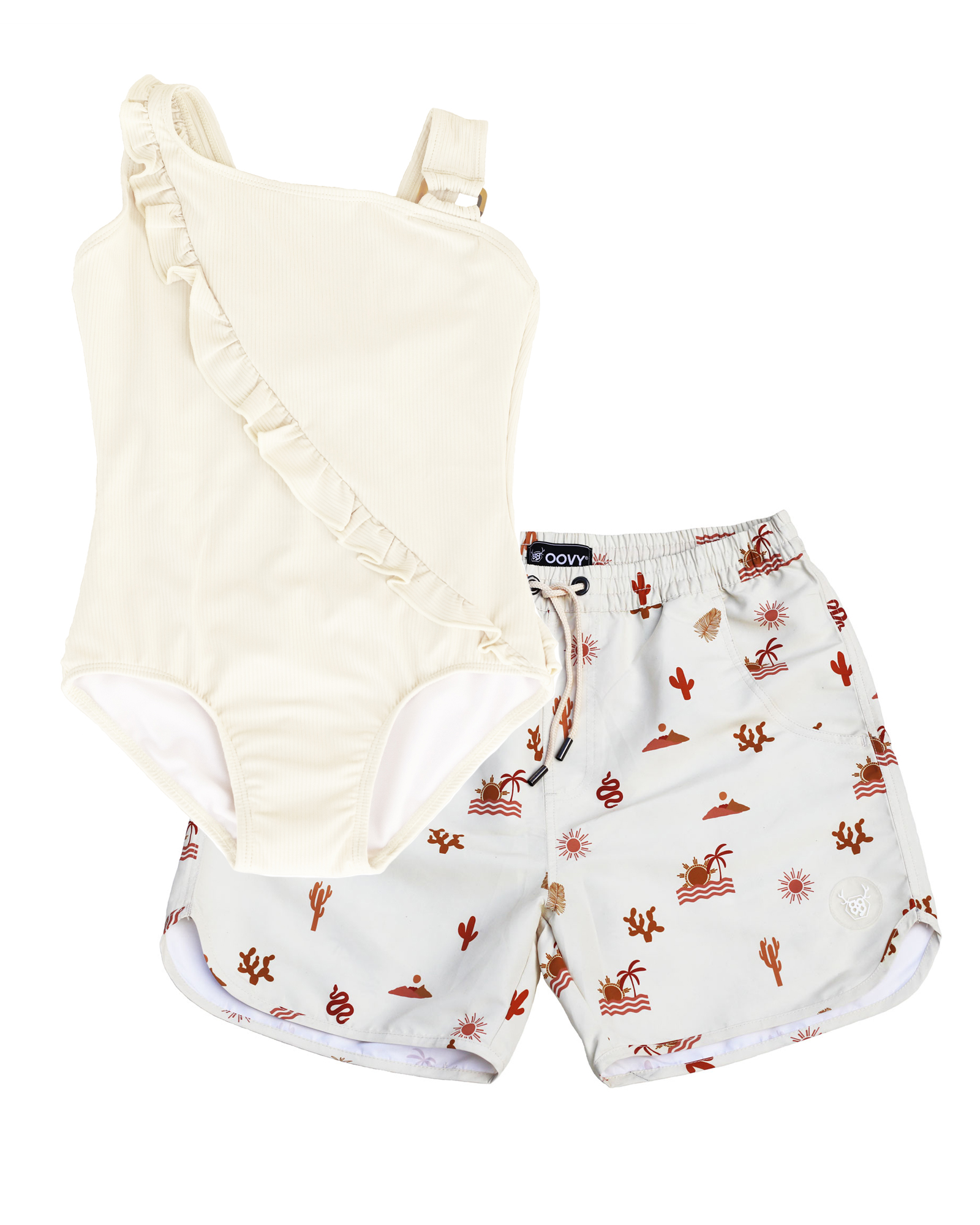 OOVY Father Oasis Boardshorts and Coconut Swimsuit Gift set
