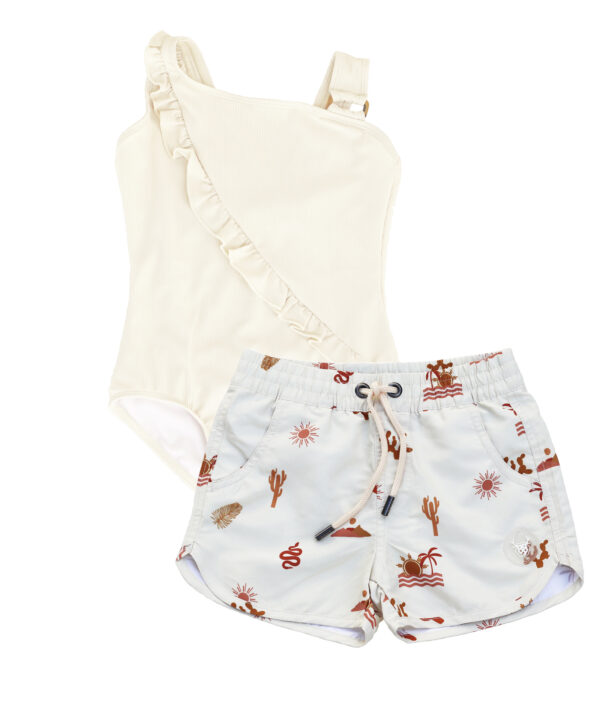 OOVY Kids Oasis Boardshorts and Coconut Swimsuit Gift set