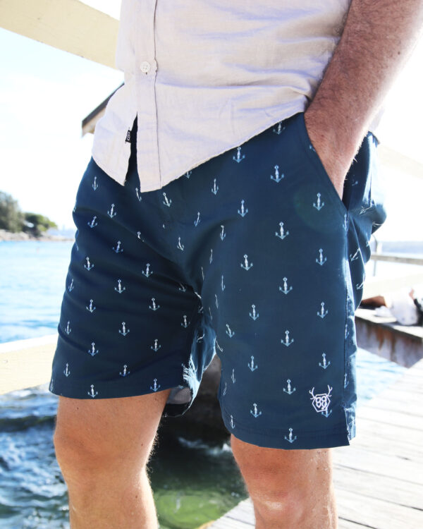 OOVY Mens Eco Anchor Tailored Swim Shorts